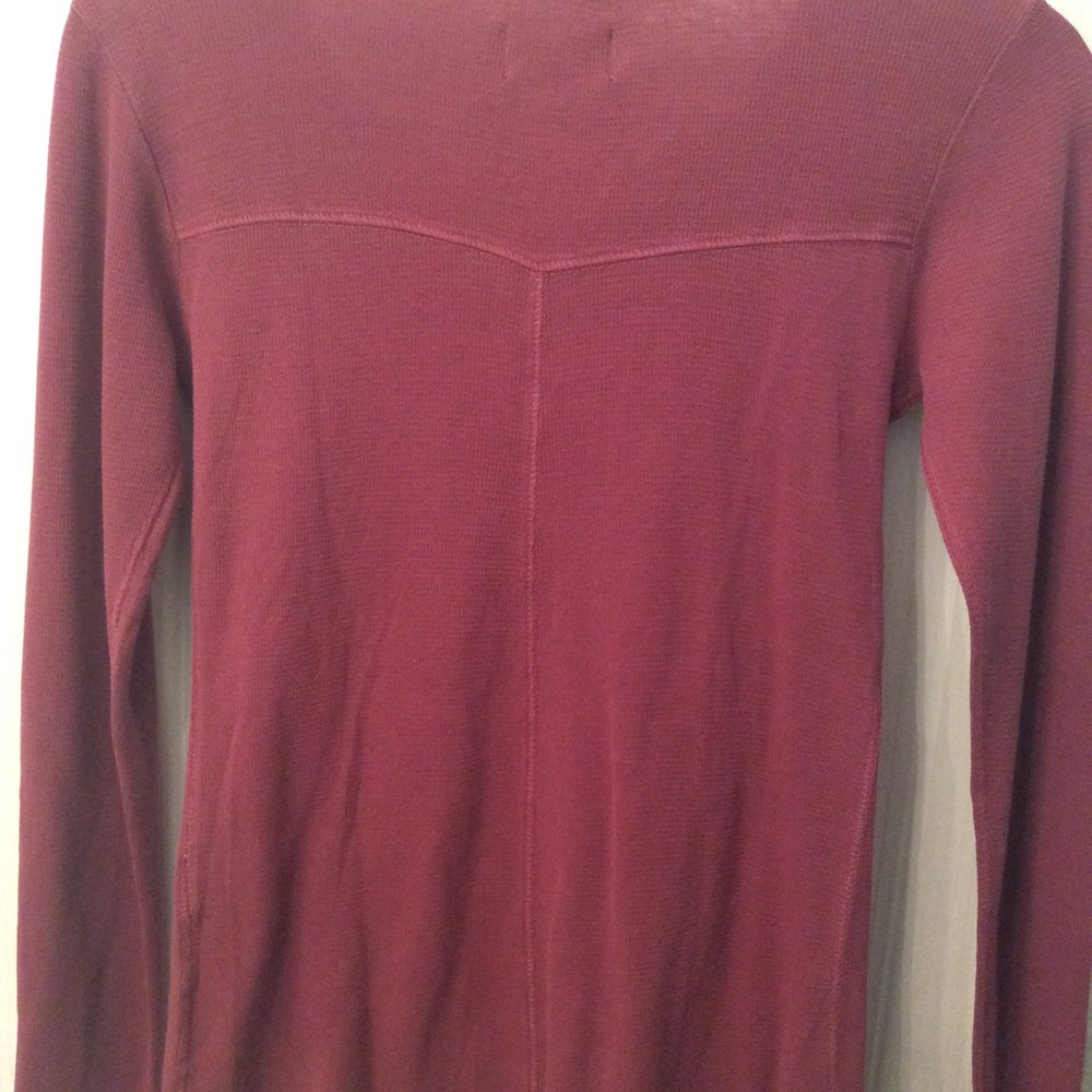 NWOT Lucky Brand dark maroon thermal top - Picture 3 of 3